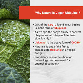 Naturalis Ubiquinol gélules molles sur une table