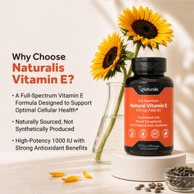 Naturalis Vitamine E 670mg gélules molles avec emballage