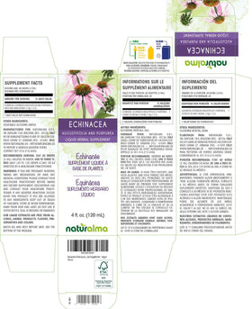 Naturalma Echinacea teinture 4 fl oz bouteille arrière