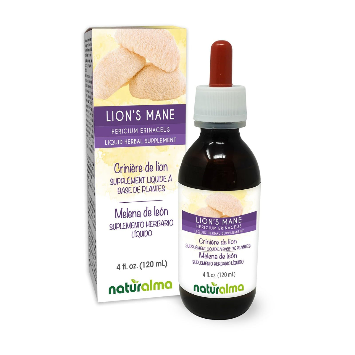 Naturalma Extrait Liquide de Champignon Lion's Mane 4 fl oz vue avant