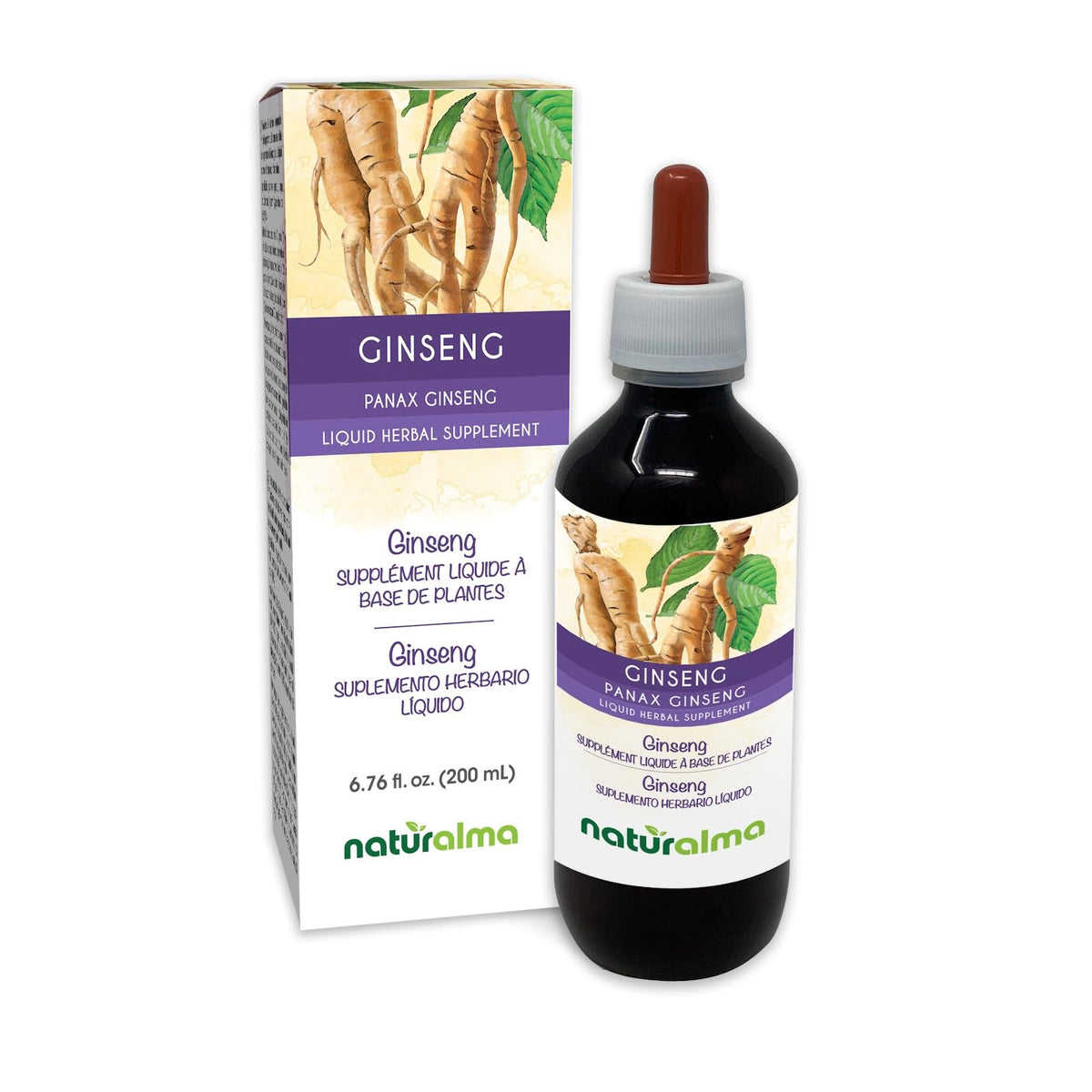 Naturalma Ginseng Tincture 200 ml avec étiquette avant