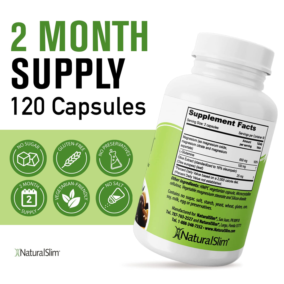 NaturalSlim Constipend capsules végétales sur un fond en bois