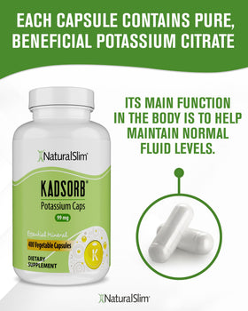 NaturalSlim Kadsorb affichant la composition des ingrédients
