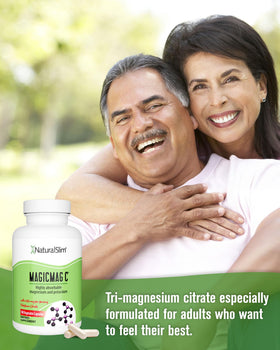 NaturalSlim MagicMag C 100 capsules de magnésium citrate vue de côté