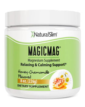 NaturalSlim MagicMag Poudre de Magnésium Citrate Camomille Miel vue de face
