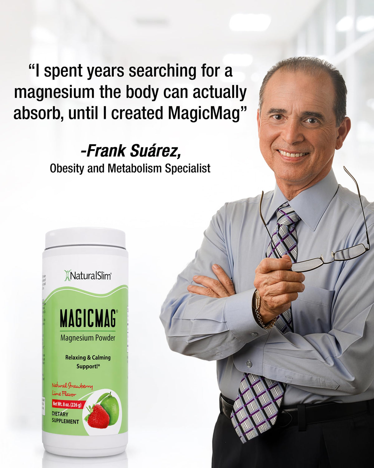 NaturalSlim MagicMag Poudre de Magnésium Citrate, utilisation quotidienne