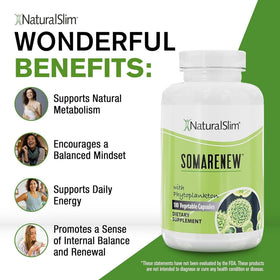 NaturalSlim Somarenew 180 capsules végétales côté