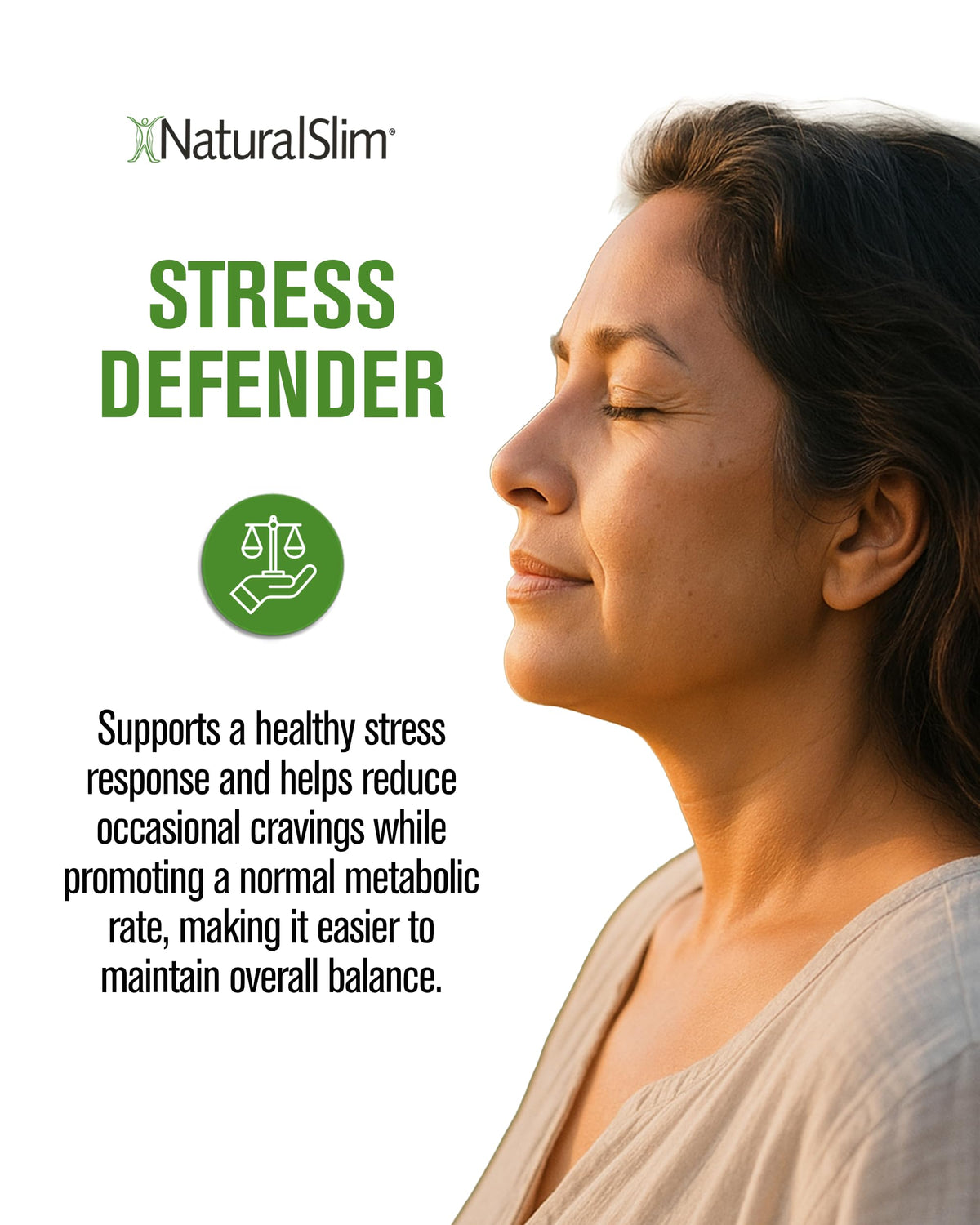 NaturalSlim Stress Defender 180 capsules côté