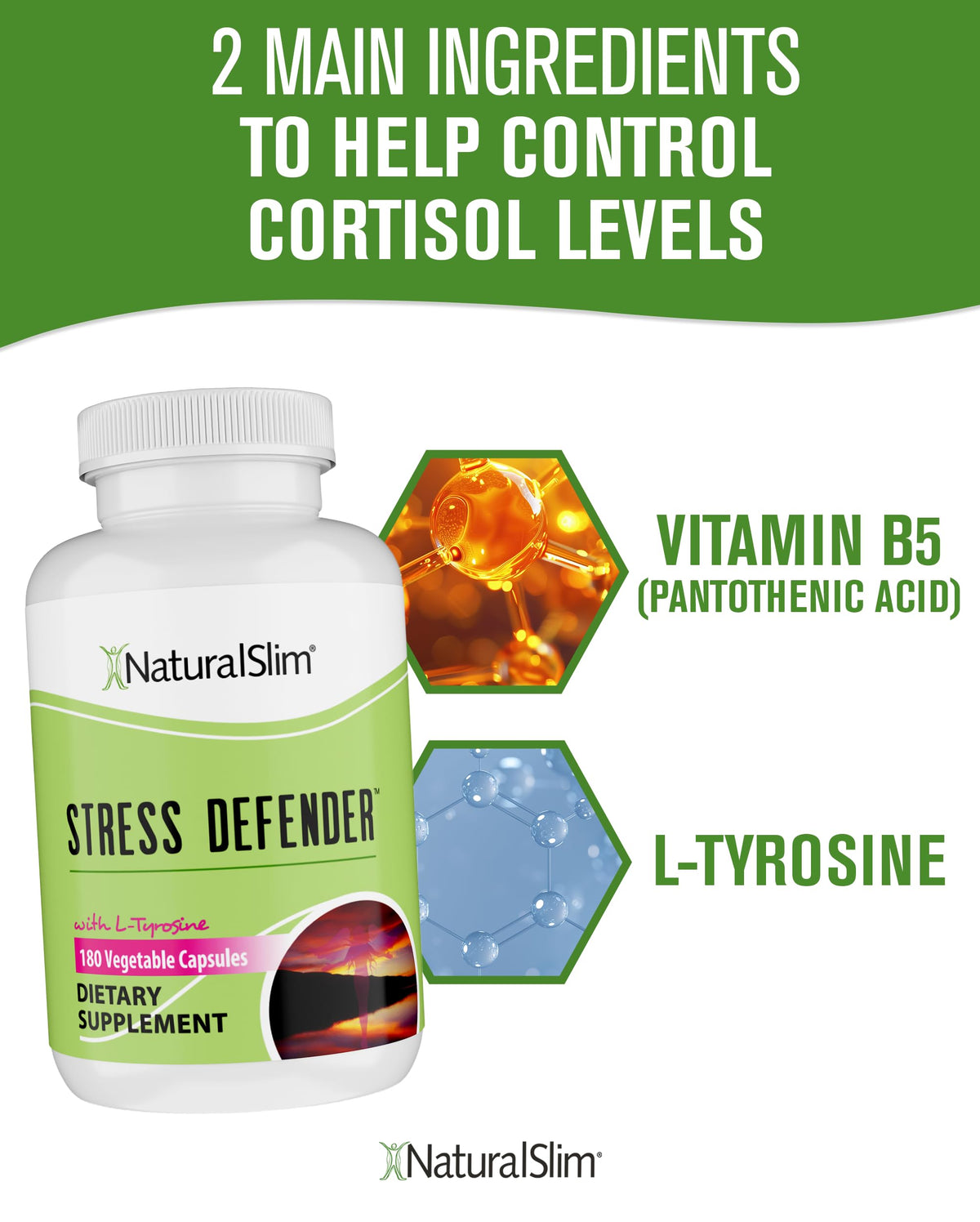 NaturalSlim Stress Defender bouteille ouverte