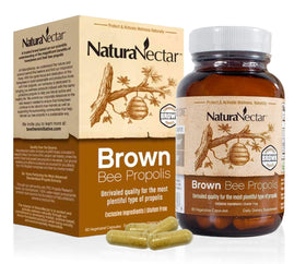NaturaNectar Propolis Brun Brésilien 60 capsules vue de face