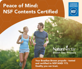NaturaNectar Propolis Brun Brésilien capsules dans un environnement naturel