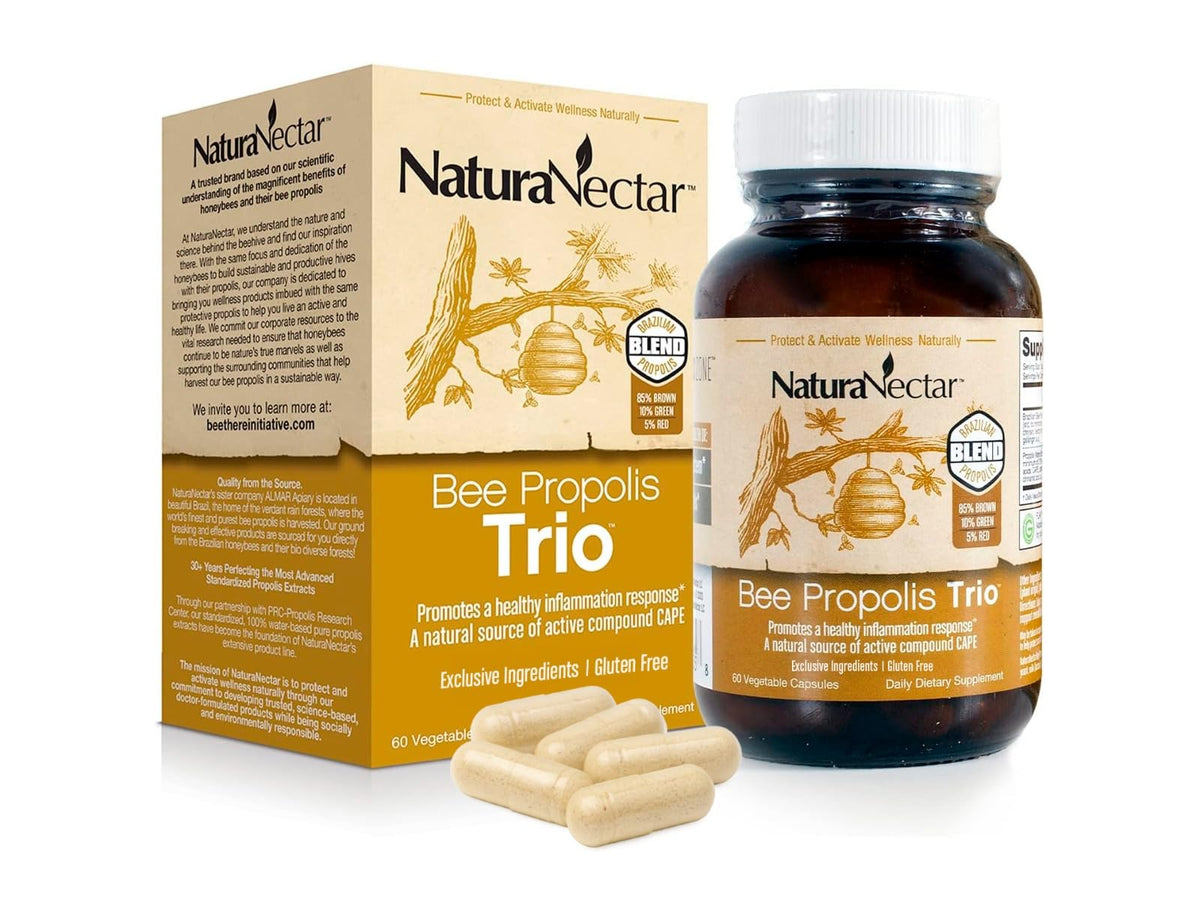 NaturaNectar Trio de Capsules de Propolis vue de face