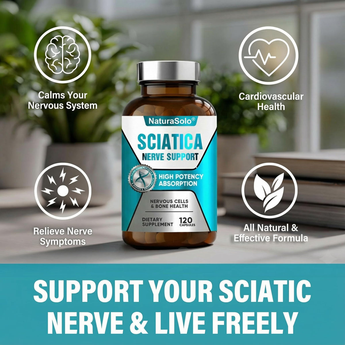 NaturaSolo Soutien Nerveux 120 Capsules avec un mode de vie actif
