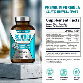 NaturaSolo Soutien Nerveux 120 Capsules en gros plan sur le flacon