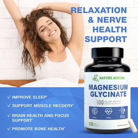 Nature Aurora Magnésium Glycinate 500mg, capsules miniatures