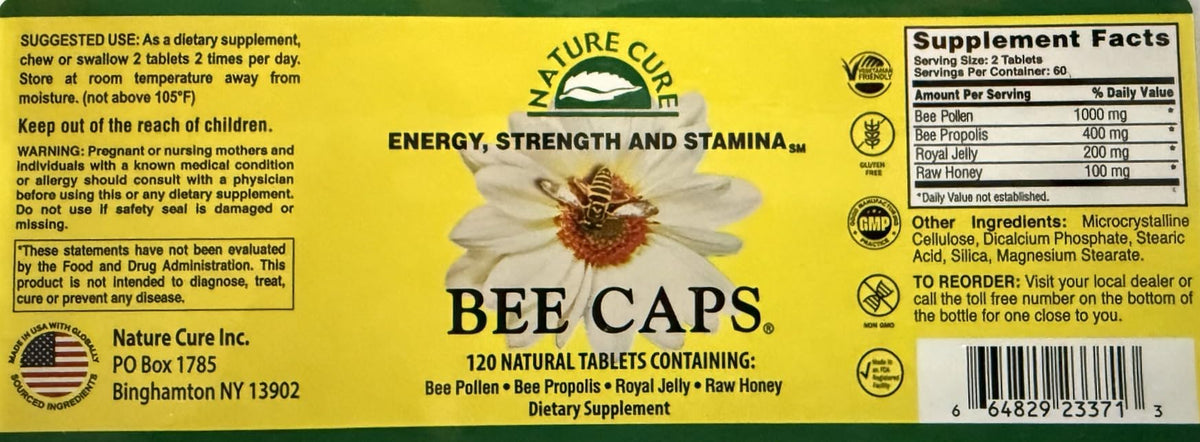 Nature Bee boîte de comprimés sur fond neutre