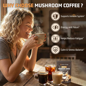 Nature Echo Café aux Champignons avec des accessoires de café