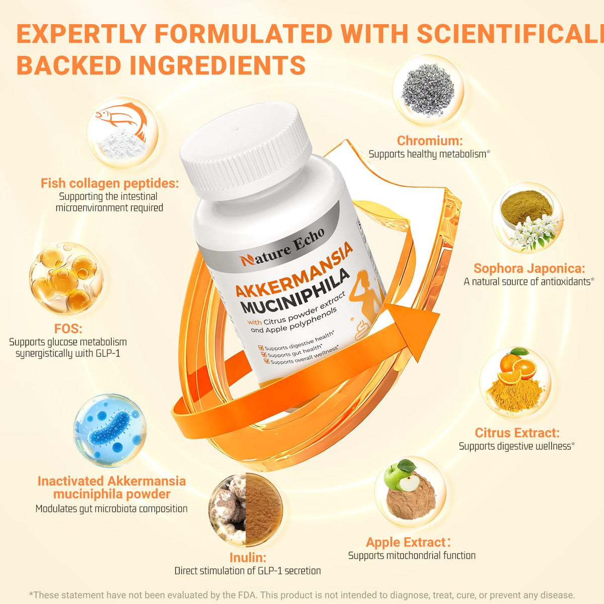 Nature Echo Complément Alimentaire GLP-1 60 Capsules avec étiquette