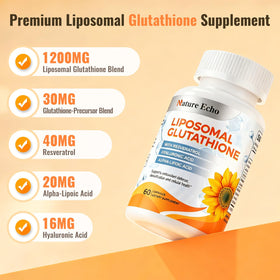 Nature Echo Complément Alimentaire Glutathion Liposomal 1200mg avec étiquettes