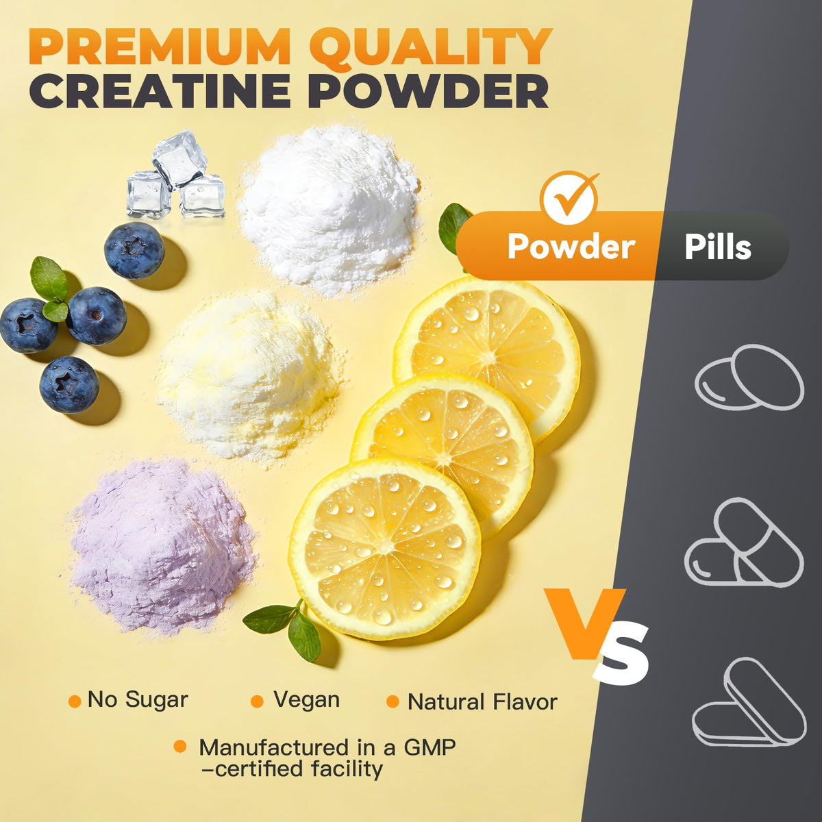Nature Echo créatine monohydrate poudre citron étiquette et informations nutritionnelles