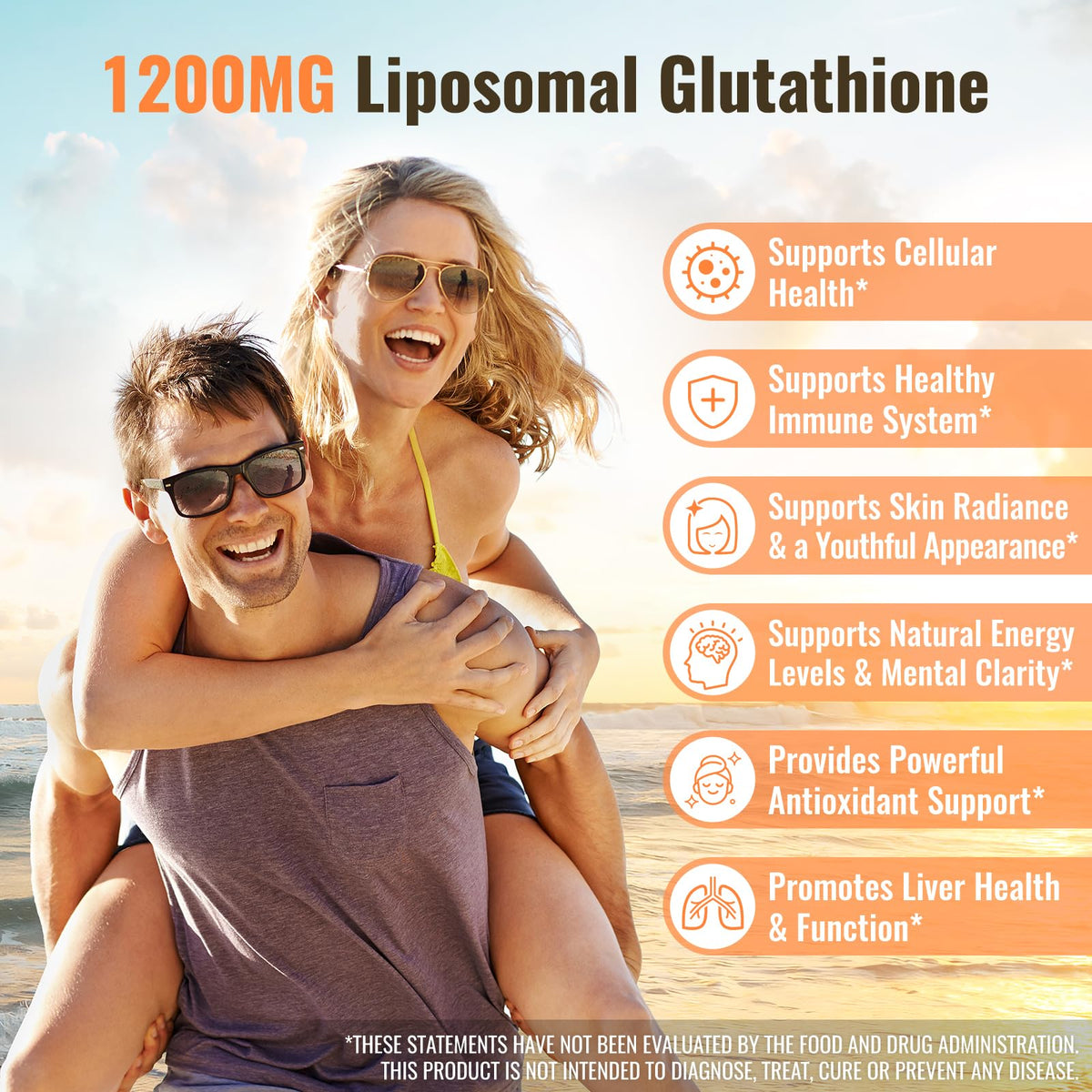 Nature Echo Glutathion Liposomal 1200mg capsules sur une table