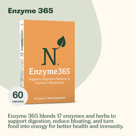 Nature M.D. Complément Alimentaire Enzymes daily, vue arrière avec ingrédients