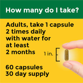 Nature Made Berberine capsules on a wooden table