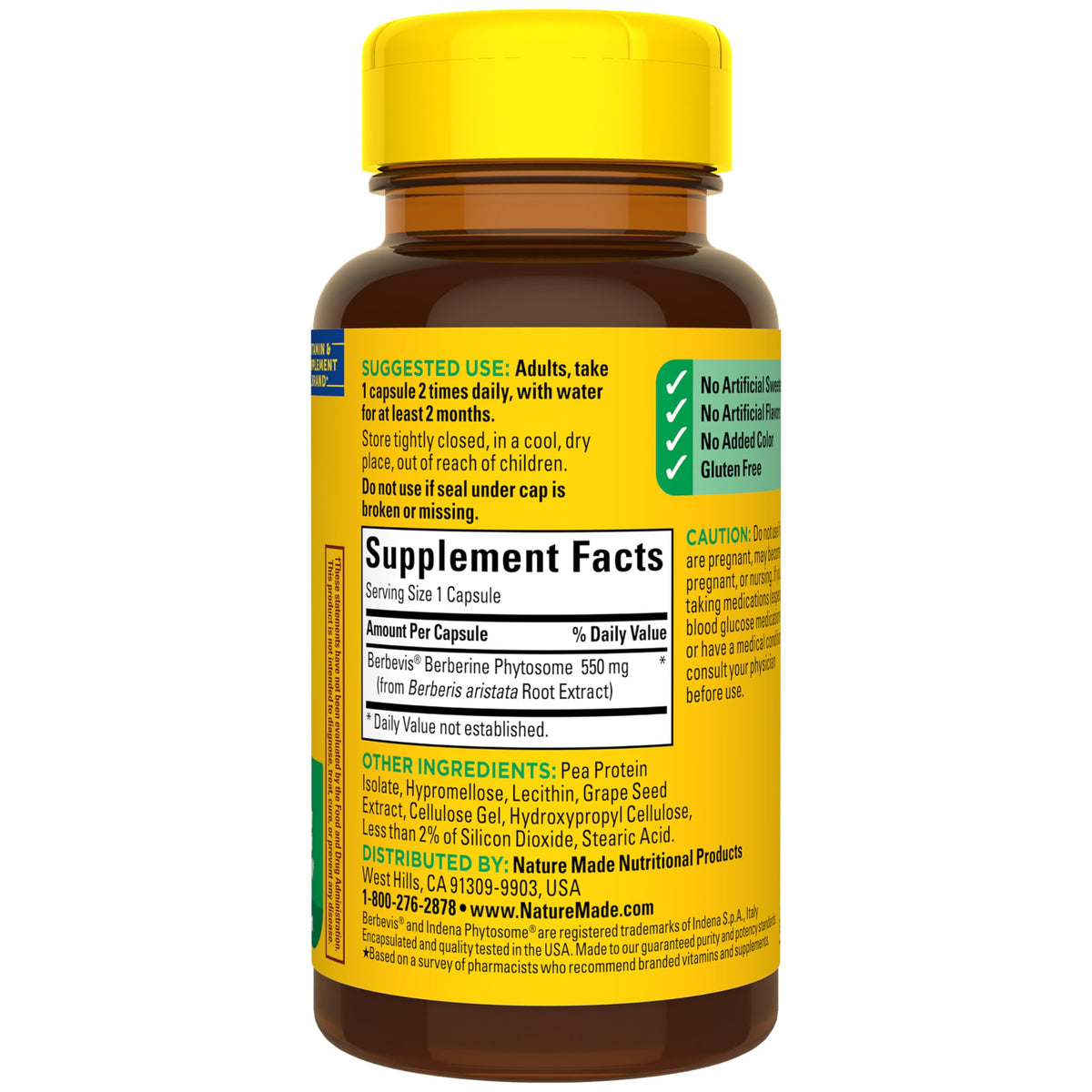 Nature Made Berberine Phytosome capsule in hand
