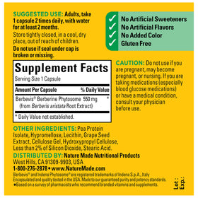 Nature Made Berberine Phytosome ingredient list