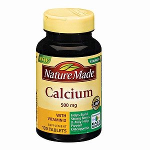 Nature Made Calcium 500 mg avec Vitamine D 130 comprimés en pack de 3