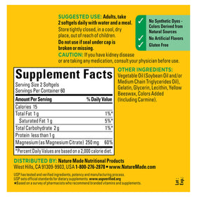 Nature Made Citrate de Magnésium 250 mg gélules molles dans l'emballage