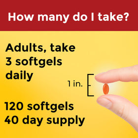 Nature Made CoQ10 300 mg gélules dans une main