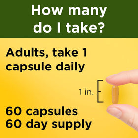 Nature Made Curcuma Curcumin 500 mg 60 Capsules avec son emballage