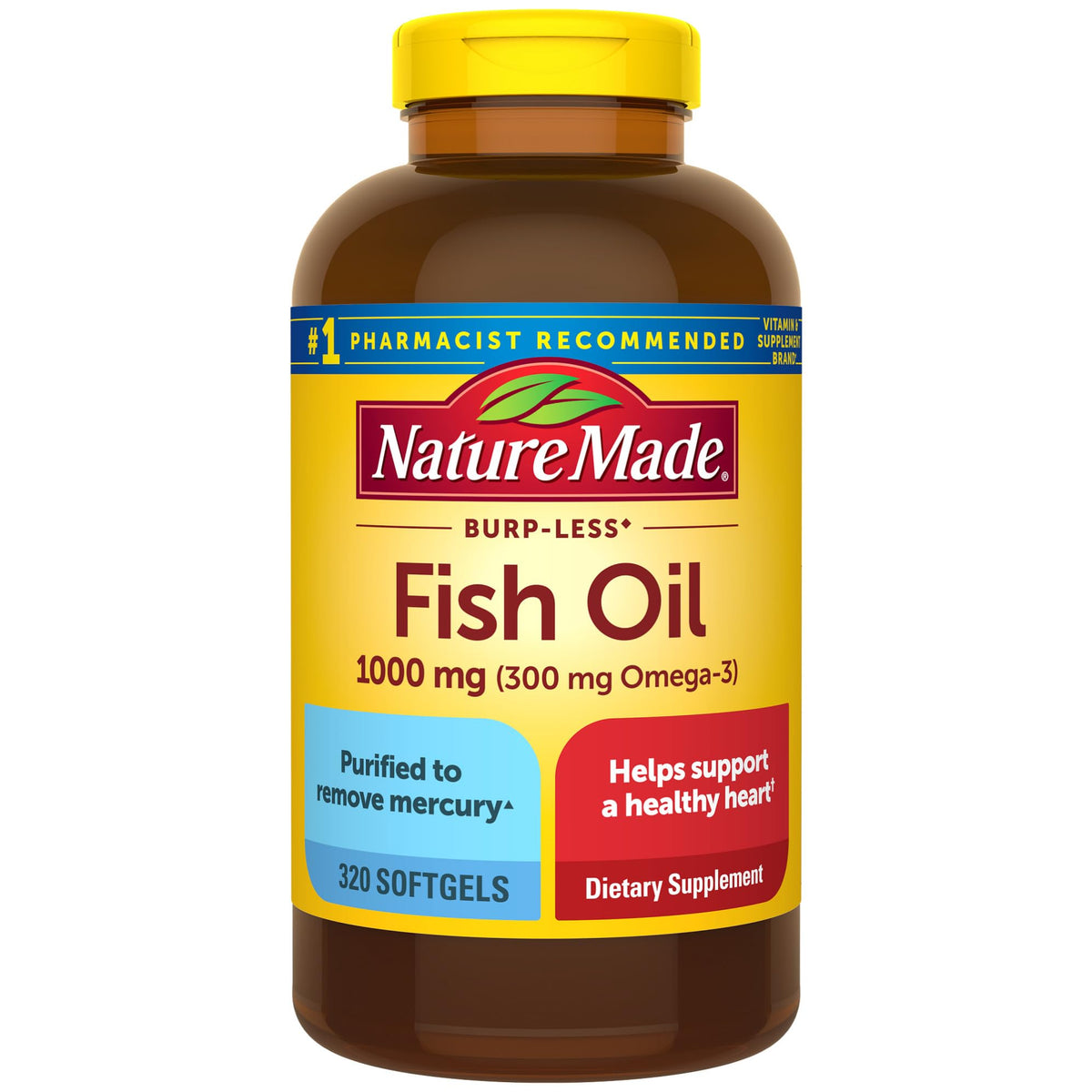 Nature Made Huile de Poisson 1000 mg gélules avant vue