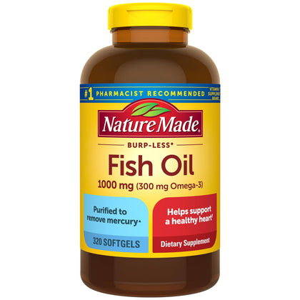 Nature Made Huile de Poisson 1000 mg gélules avant vue