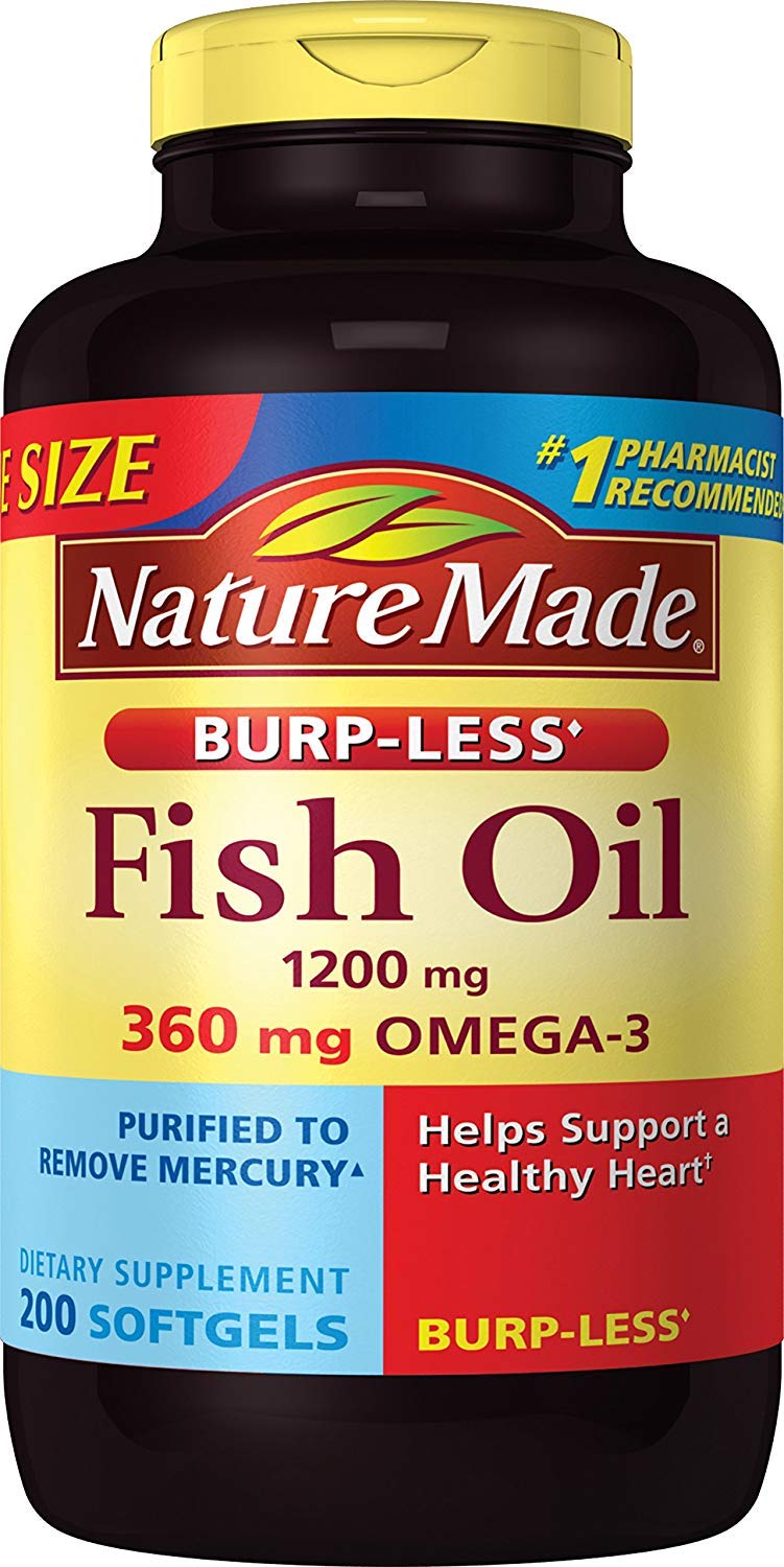 Nature Made Huile de Poisson 1200 mg gélules vue avant