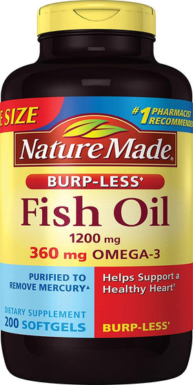 Nature Made Huile de Poisson 1200 mg gélules vue avant