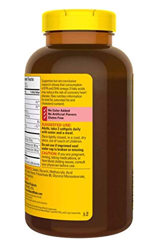 Nature Made Huile de Poisson Burp-Less 1200mg flacon ouvert