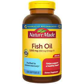 Nature Made Huile de Poisson Omega 3 1200 mg 230 gélules vue de face