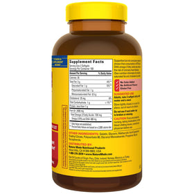 Nature Made Huile de Poisson Omega 3 1200 mg gélules sur table