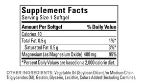 Nature Made Magnésium Extra Fort 400 mg, gélule molle avec une main