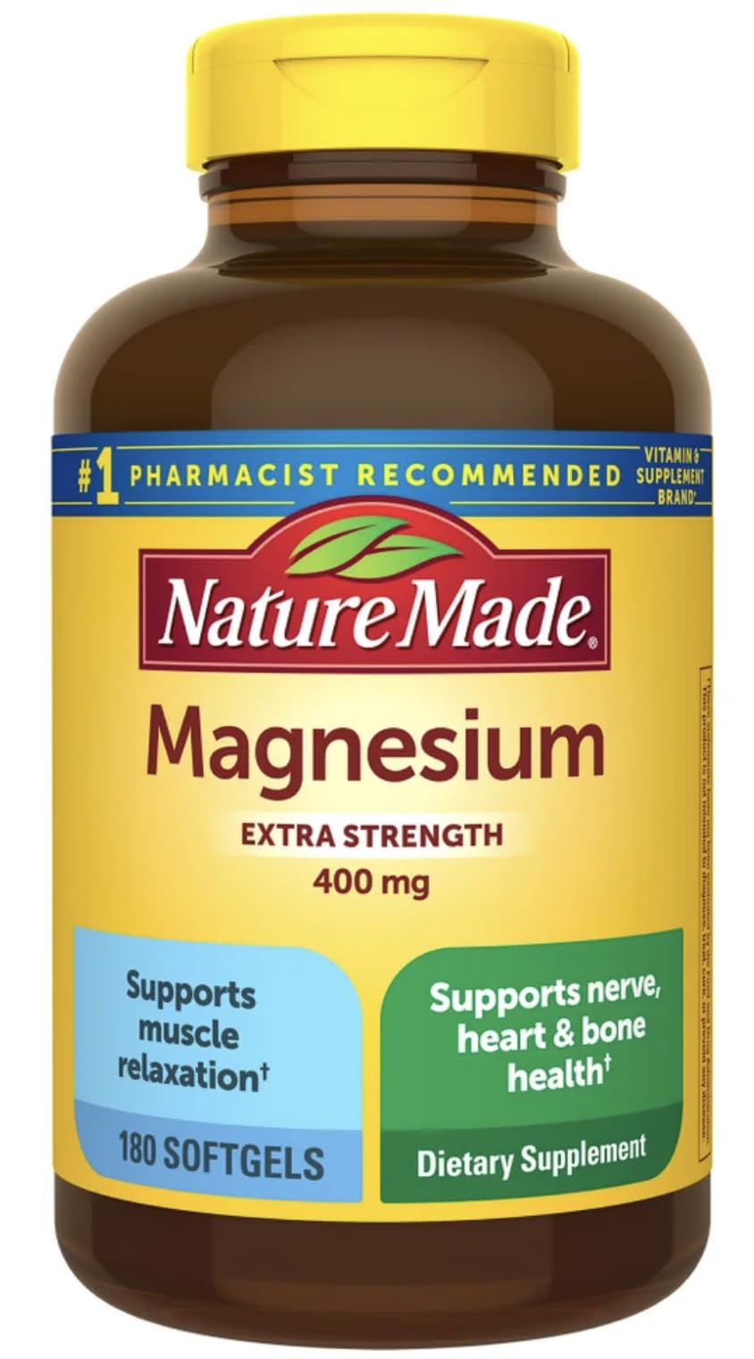 Nature Made Magnésium Extra Fort 400 mg gélules molles, vue avant