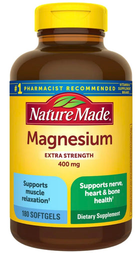 Nature Made Magnésium Extra Fort 400 mg gélules molles, vue avant