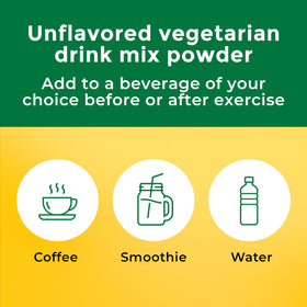 Nature Made Poudre de Créatine Monohydrate 450 g sur une table avec un shaker