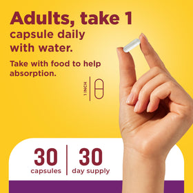 Nature Made Probiotiques Capsules 30 unités, présentation des capsules dans leur flacon