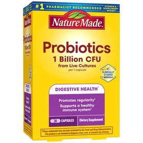 Nature Made Probiotiques Capsules 30 unités, vue avant de l'emballage