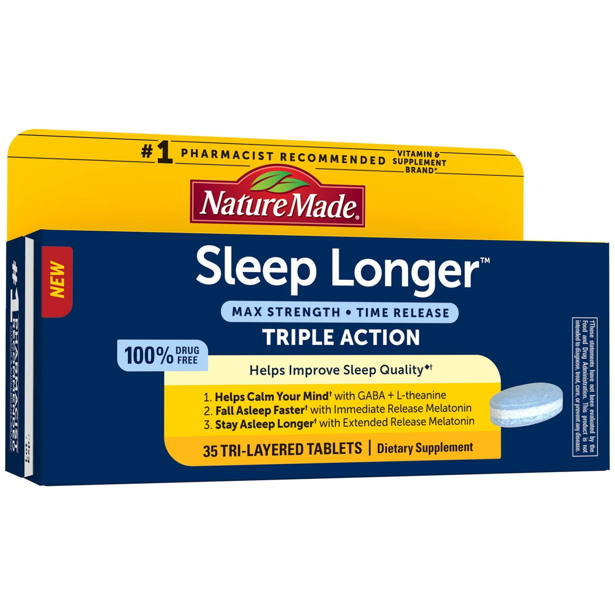 Nature Made Sommeil 10mg Melatonine comprimés avant ouverture