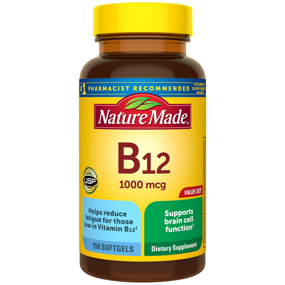 Nature Made Vitamine B12 1000 mcg gélules souples vue de face