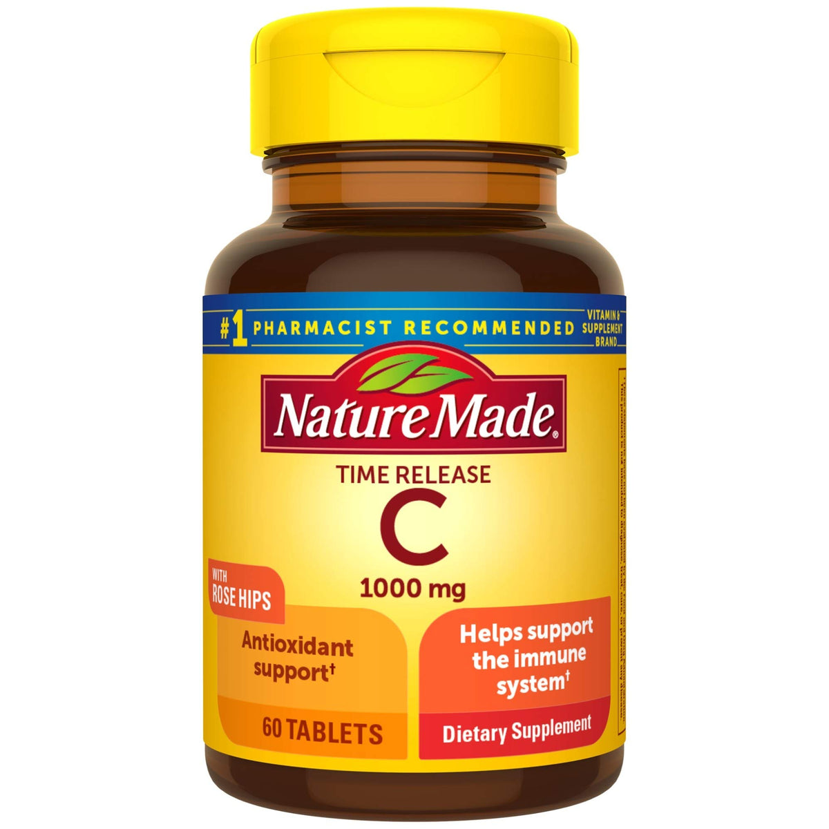 Nature Made Vitamine C 1000 mg avec Églantier, bouteille vue de face