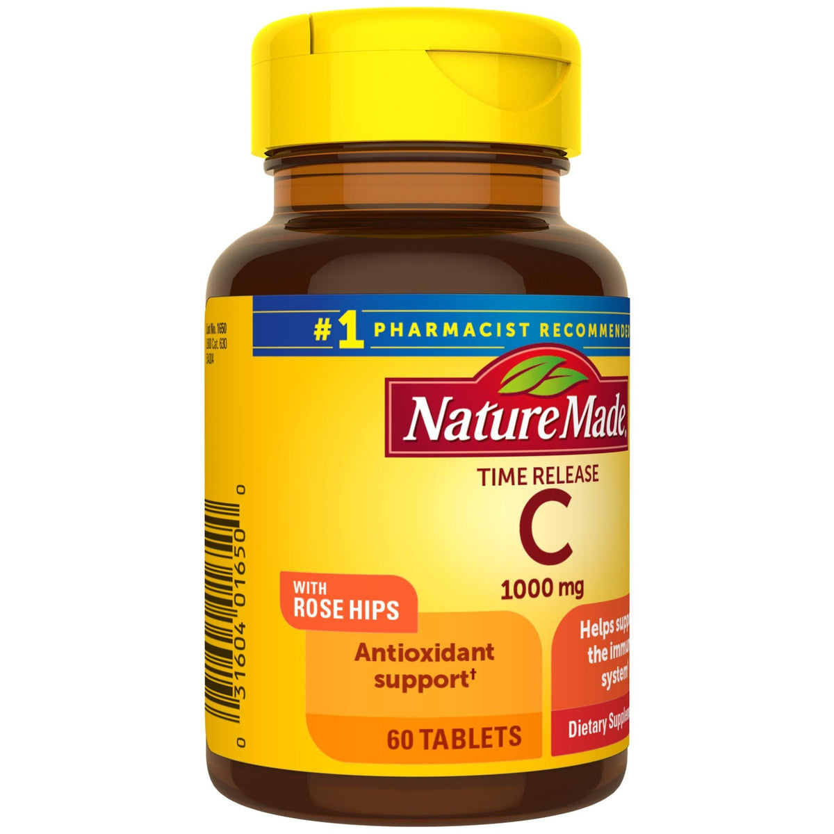 Nature Made Vitamine C 1000 mg avec Églantier, comprimés dans la main